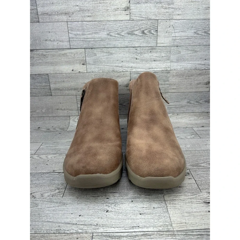 Skechers Relaxed Fit‎ Mushroom Brown Ankle Boots 158952 Women Size 8 Memory Foam